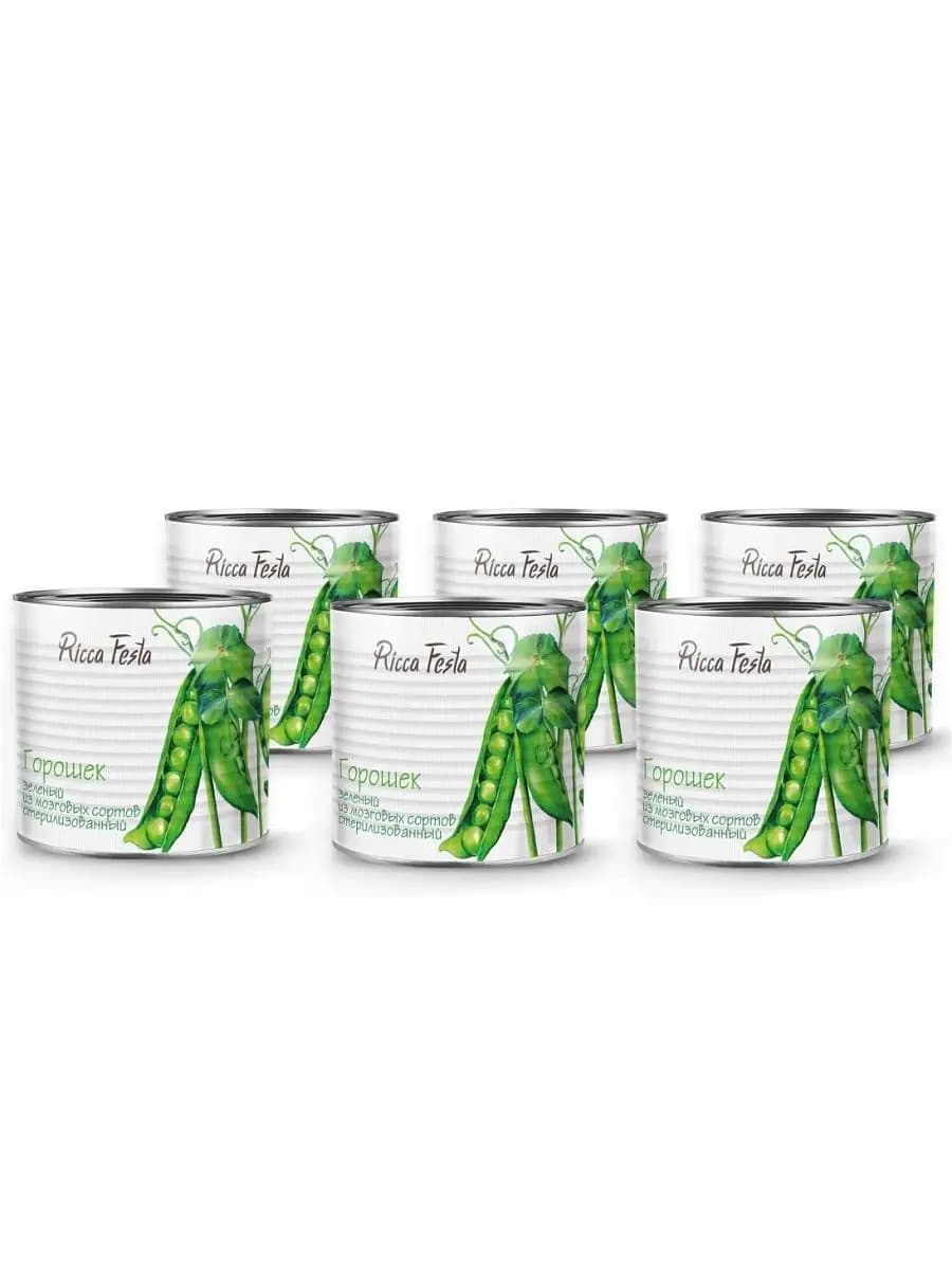Горошек консервированный 425 мл 6 шт