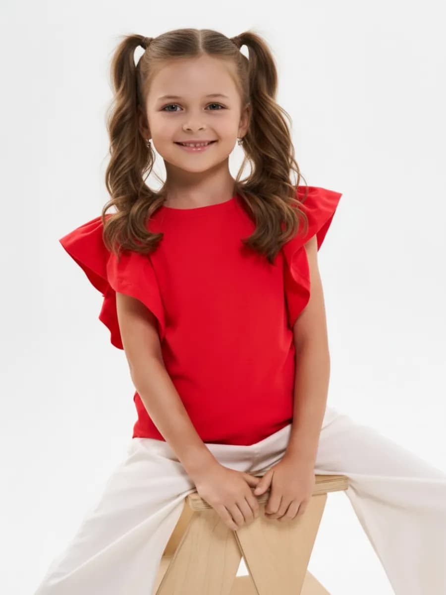 Футболка оверсайз без рисунка для девочки