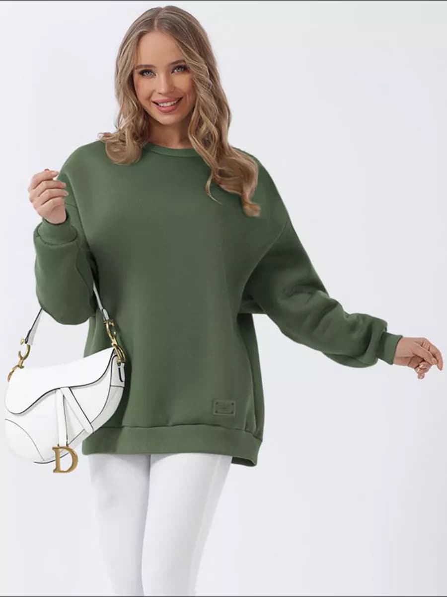 Свитшот оверсайз с начесом