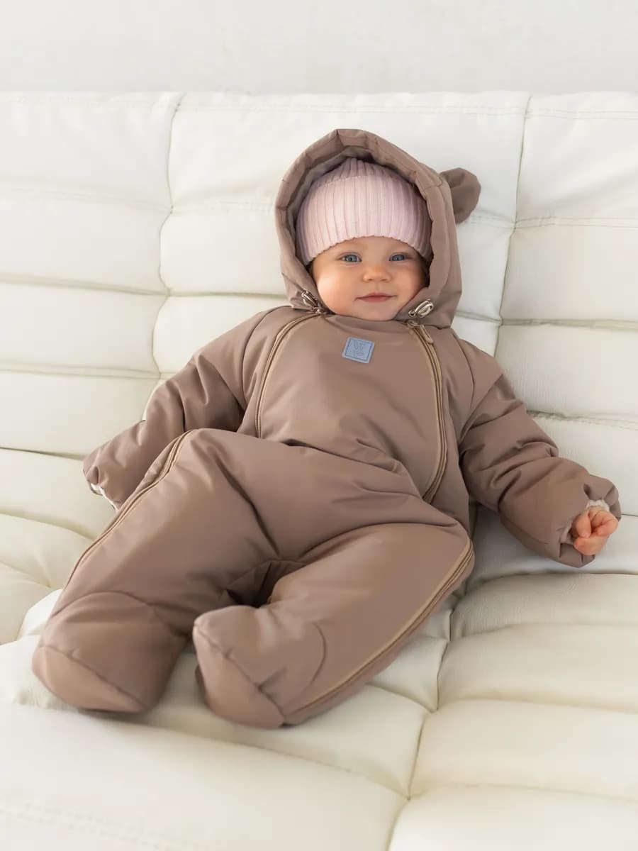 Утепленный комбинезон для новорожденных весна осень