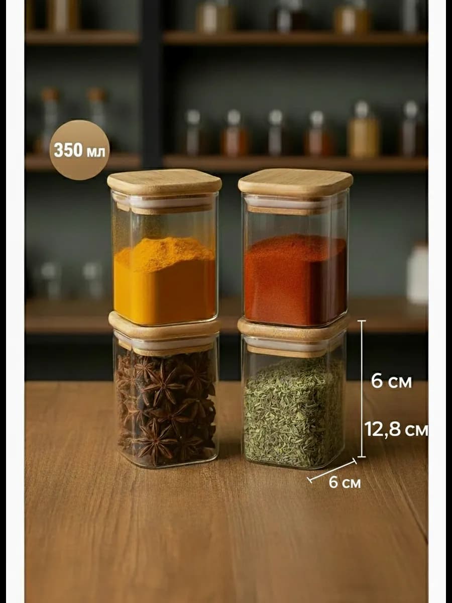 Банки стеклянные для хранения сыпучих продуктов и круп