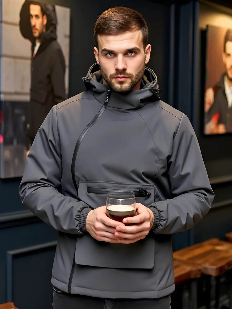 Куртка анорак демисезонная с капюшоном легкая ветровка