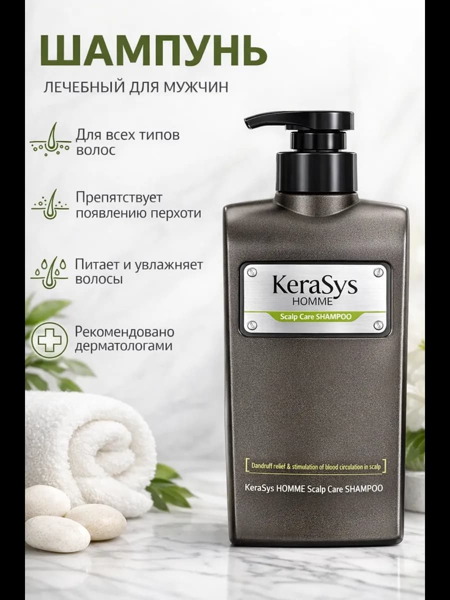 Мужской Шампунь Лечение кожи головы, 550 мл