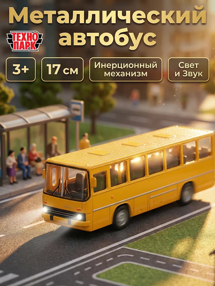 Автобус игрушка металлическая коллекционная инерционная