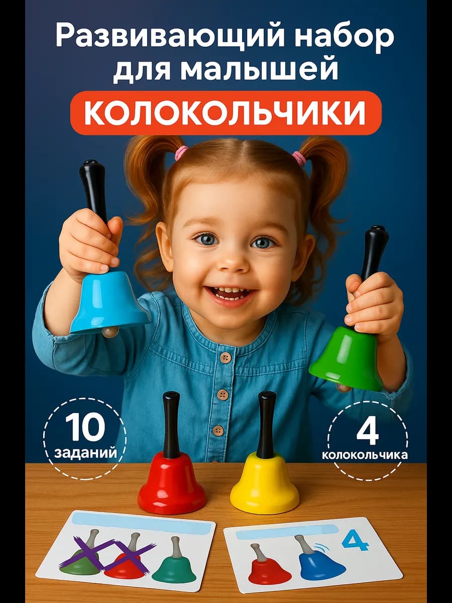 Развивающая игра для детей "Умные колокольчики"
