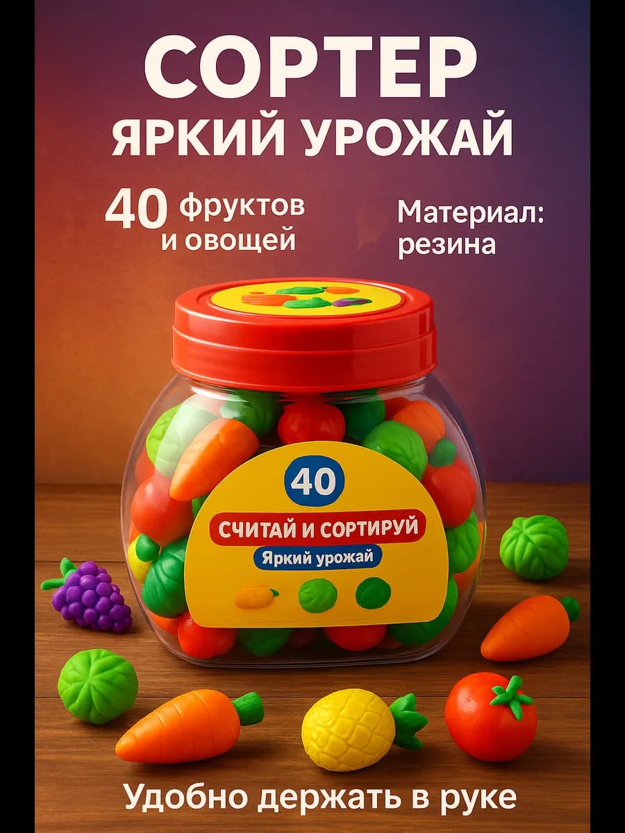 Игровой набор для малышей обучение счёту сортер Монтессори