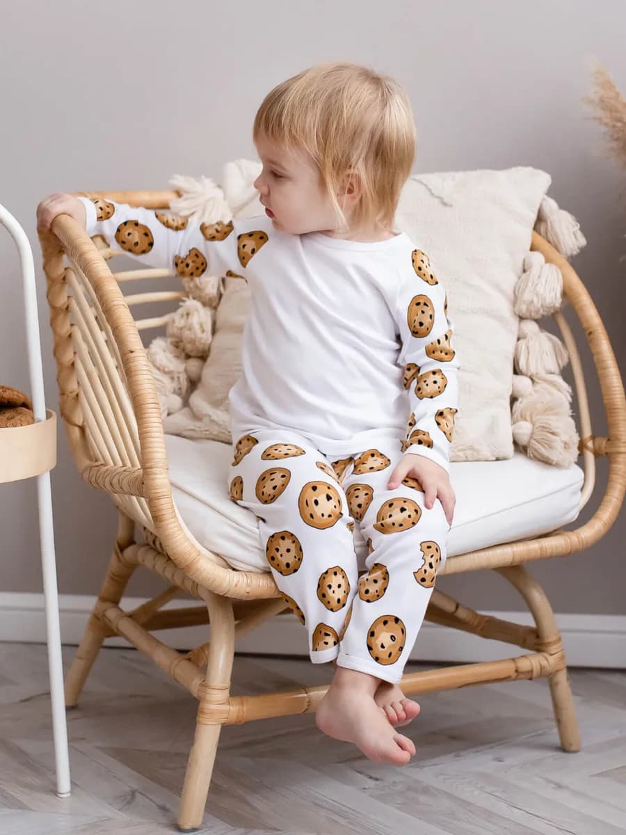 Пижама детская хлопковая печенье реглан