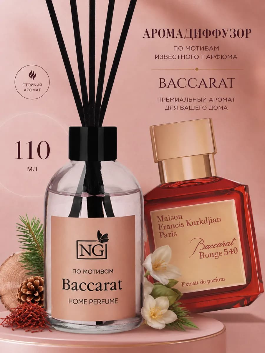Диффузор для дома с палочками по мотивам Baccarat