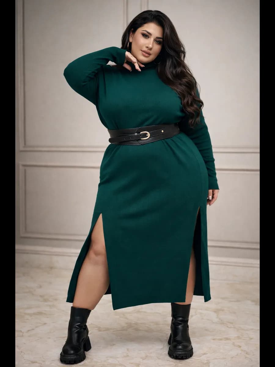 Платье лапша теплое длинное ОВЕРСАЙЗ