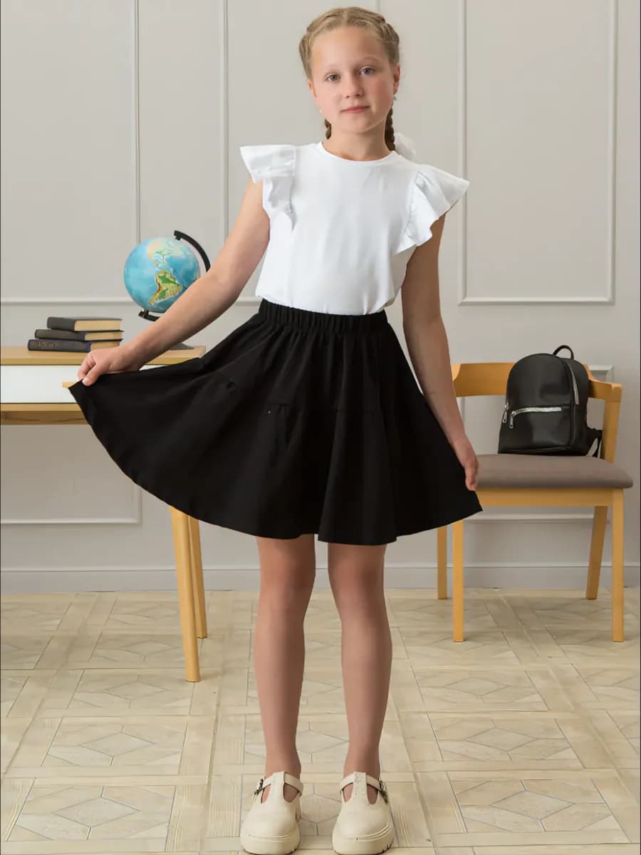 Юбка для девочки в школу