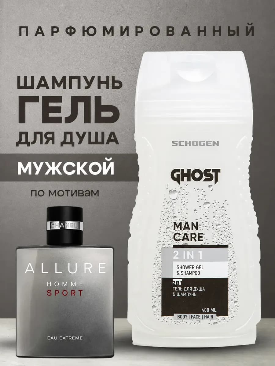 Мужской шампунь и гель для душа парфюмированный