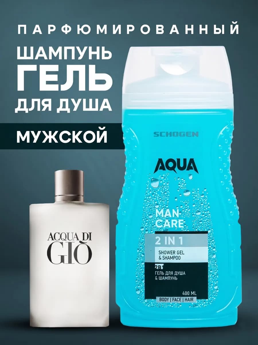 Мужской шампунь и гель для душа парфюмированный