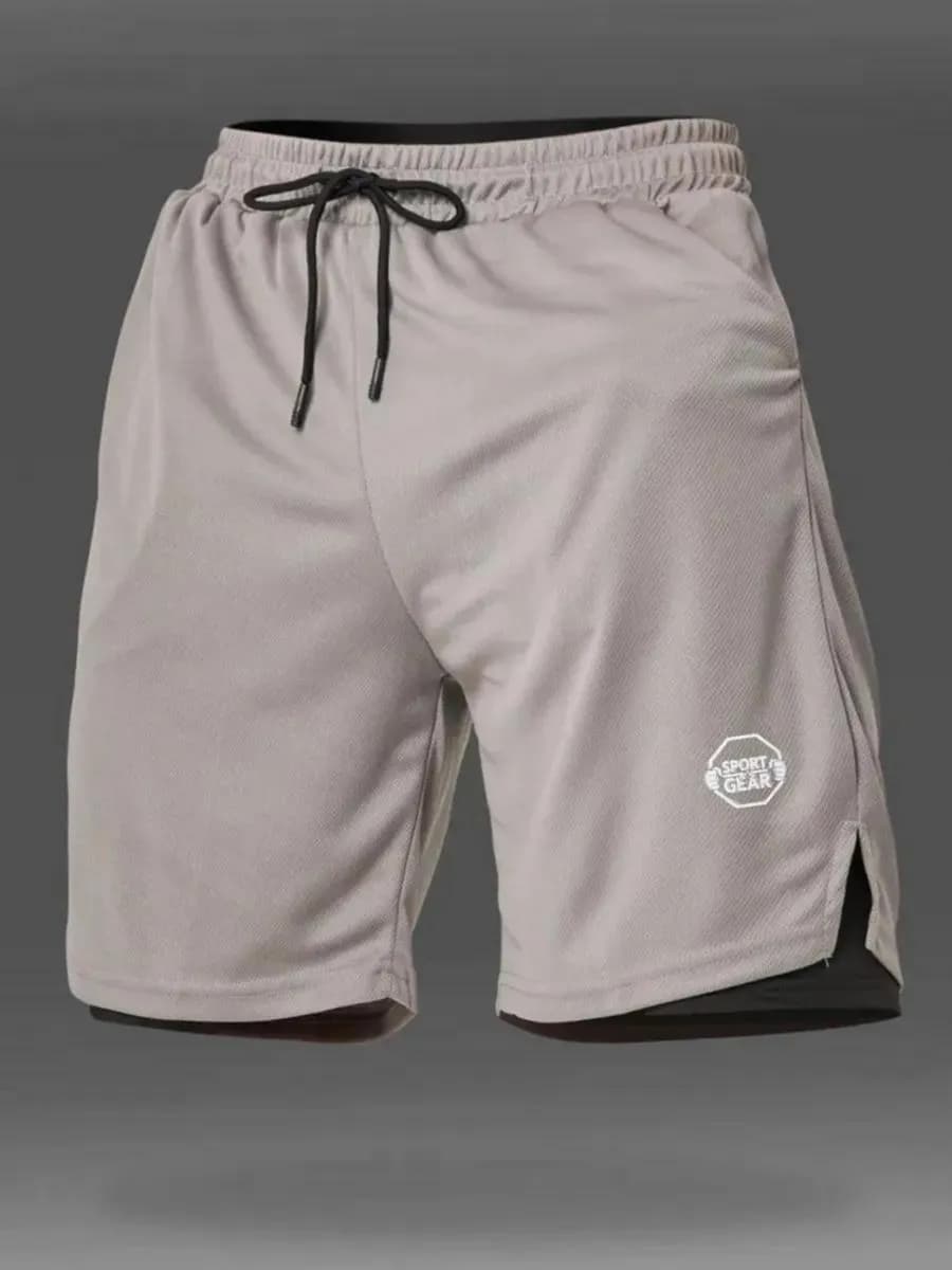 Шорты спортивные с тайтсами короткие мма для фитнеса