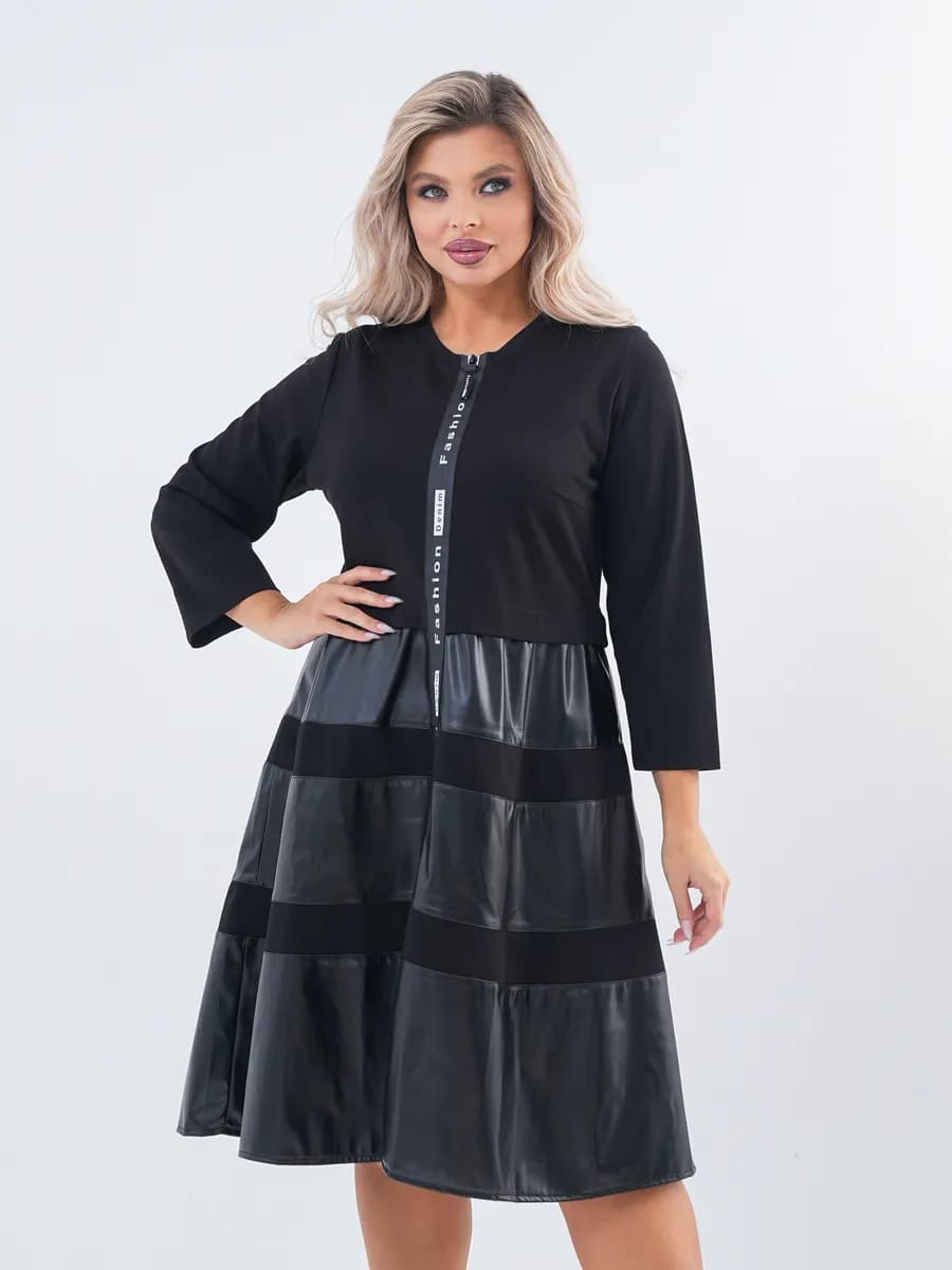 Платье черное большие размеры