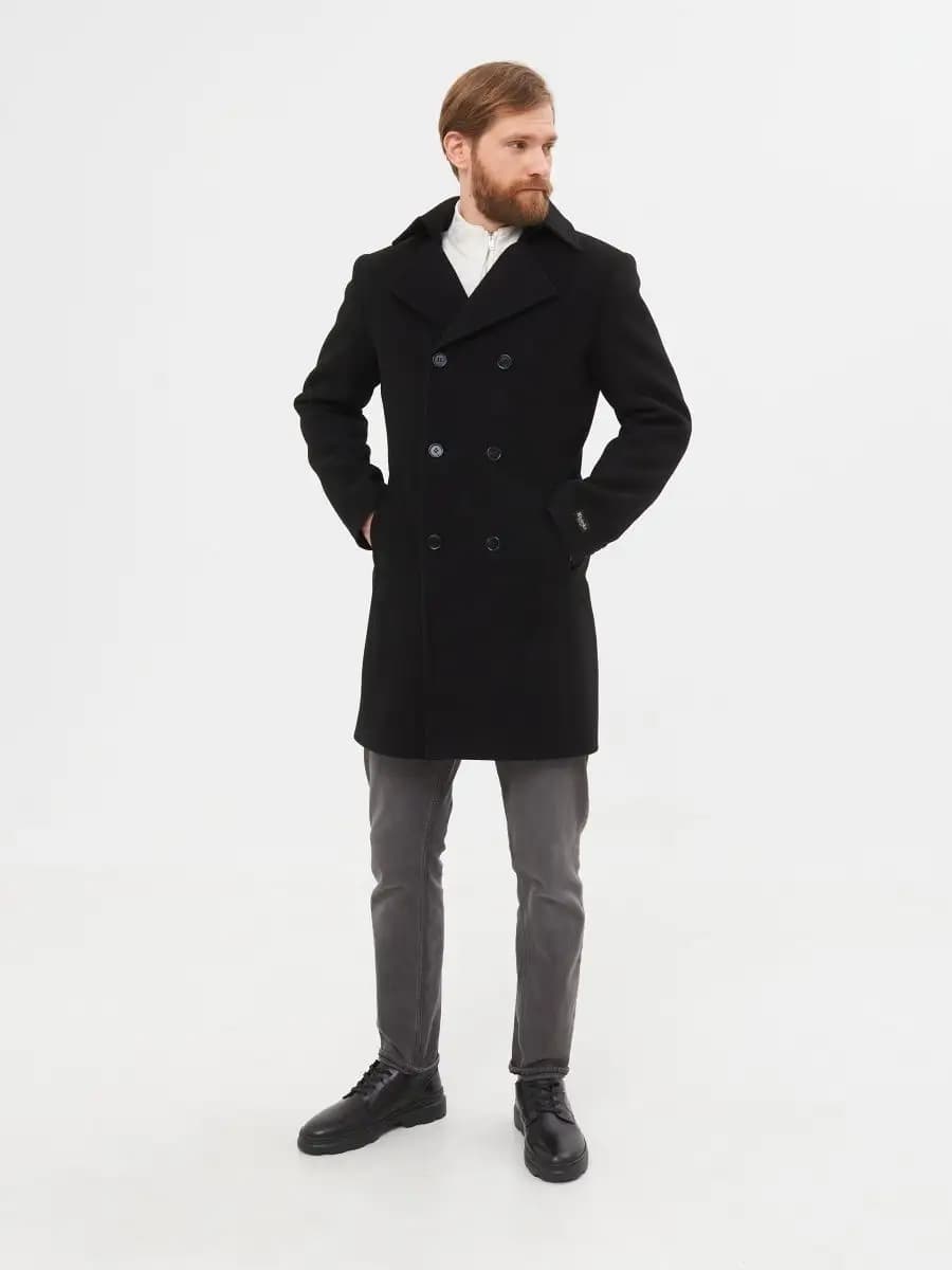 Пальто с подстежкой двубортное - фото 1