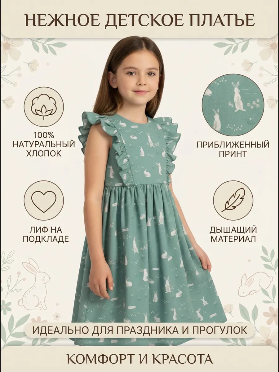 Платье в садик повседневное нарядное