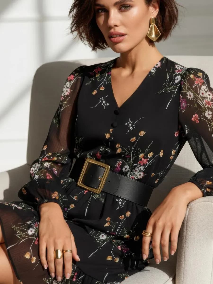 Платье праздничное шифоновое