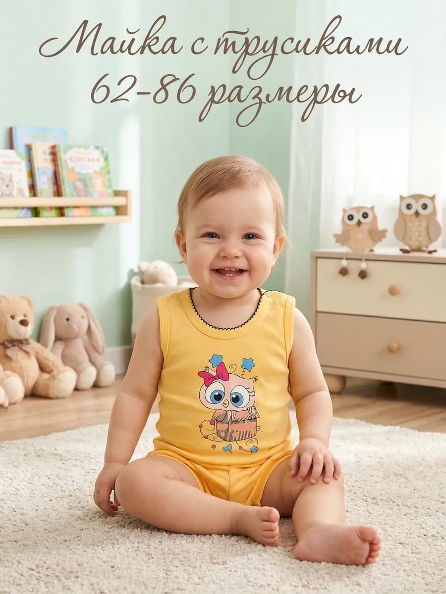 Майка и трусики для новорожденных