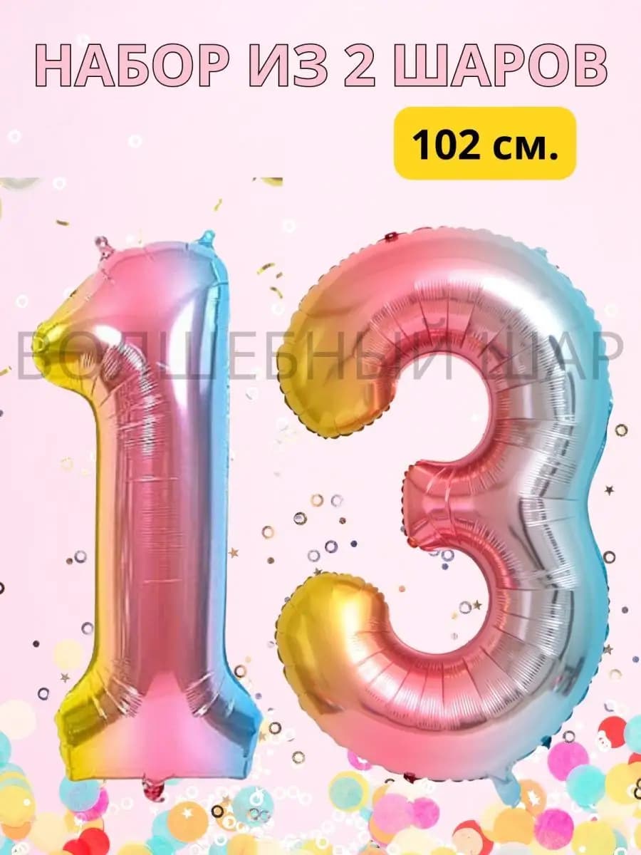 Воздушные шары на день рождения 13 лет