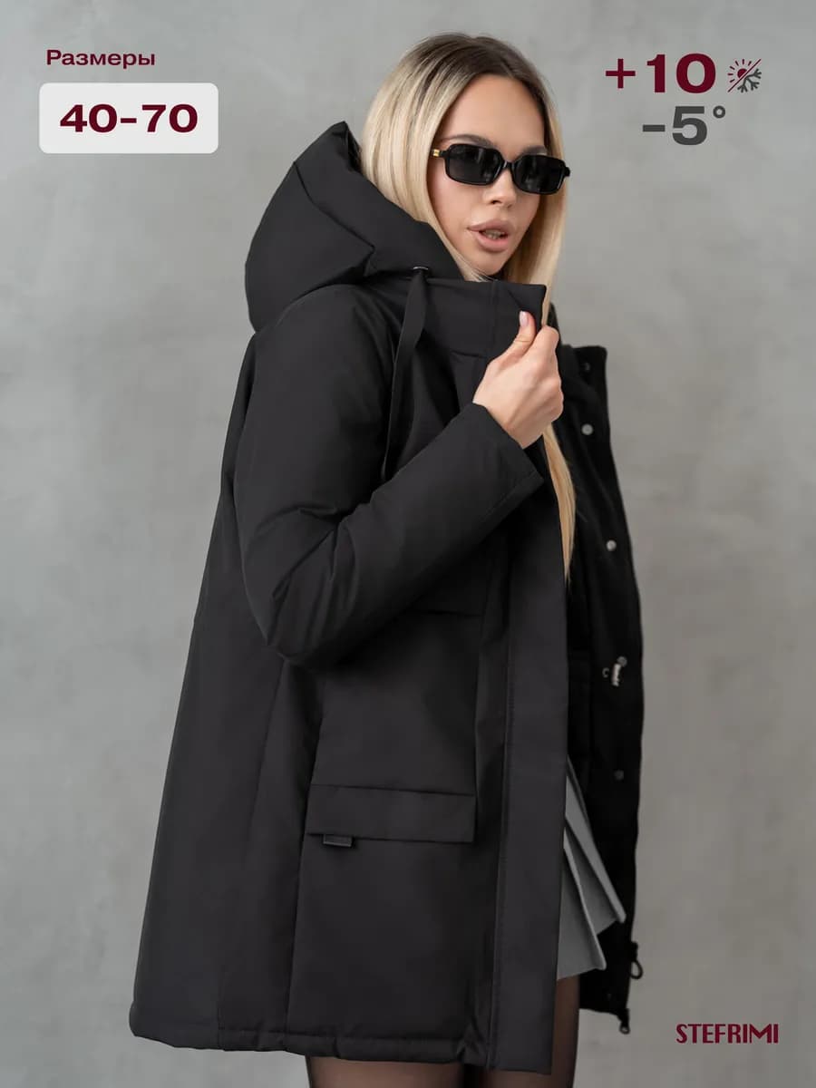 Куртка весна с капюшоном удлиненная демисезонная