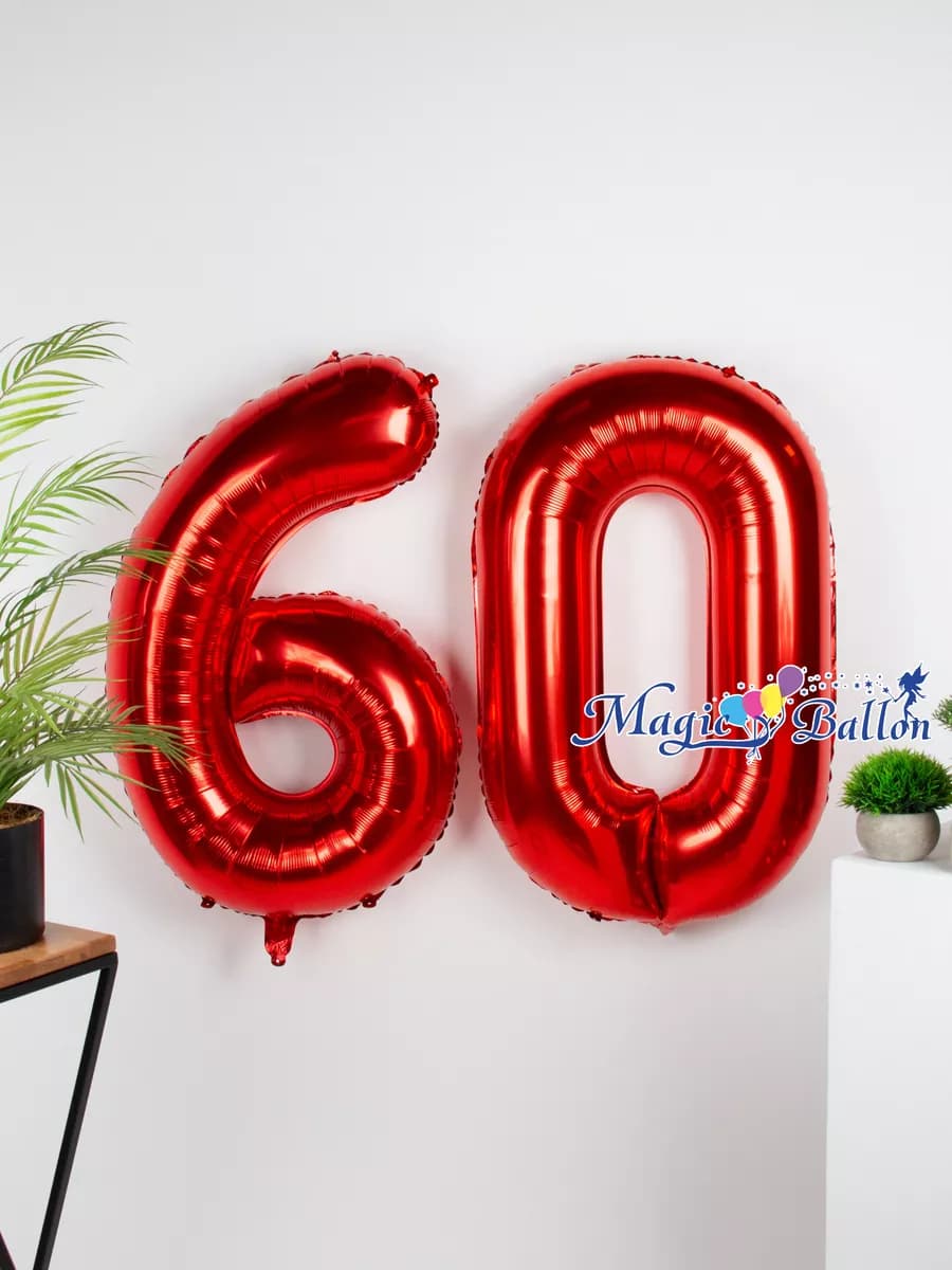 Воздушные шары на день рождения 60 лет