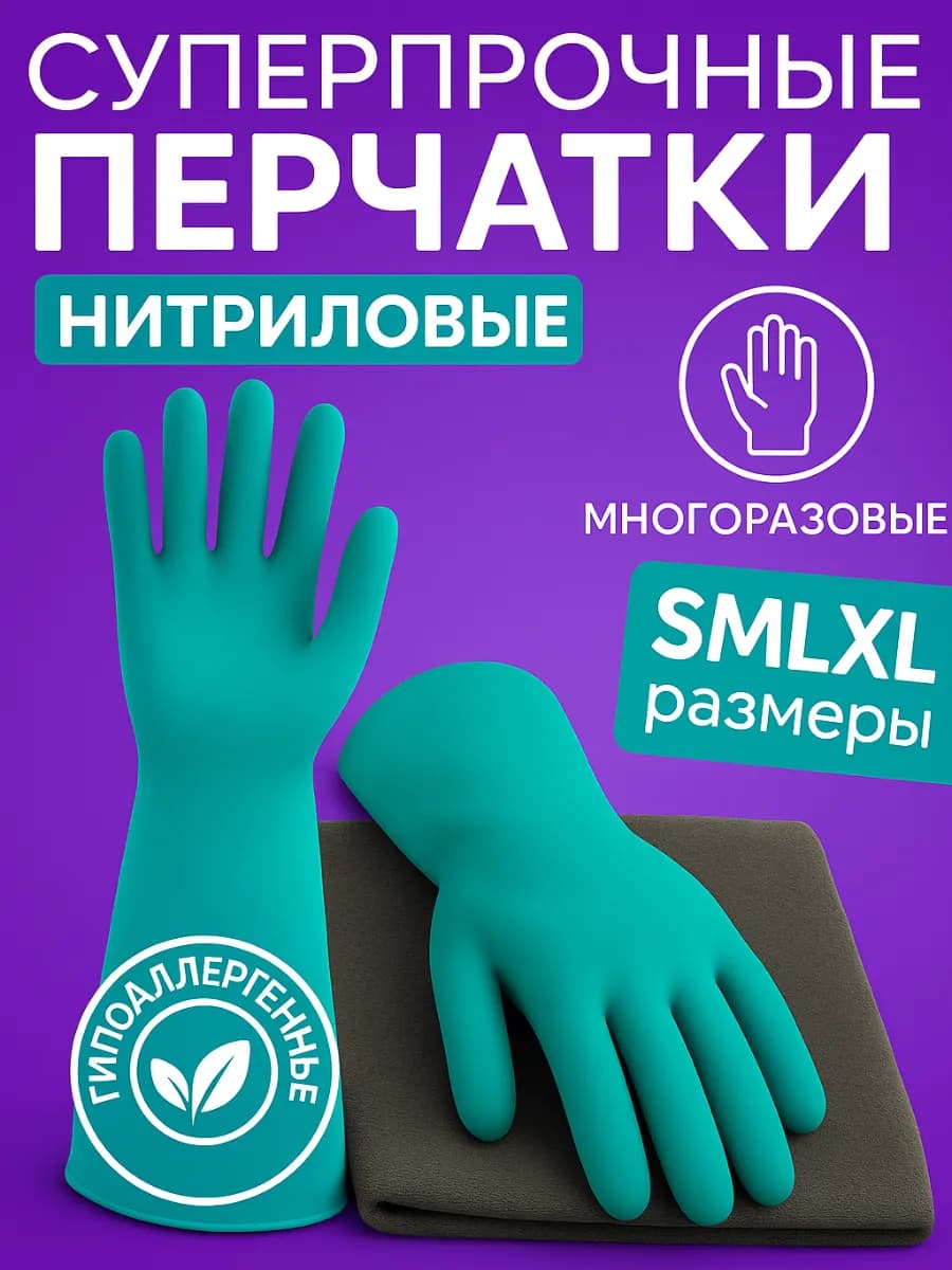 Хозяйственные перчатки нитриловые Jeta Safety JN711