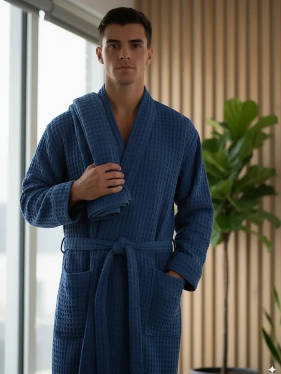 Халат мужской вафельный