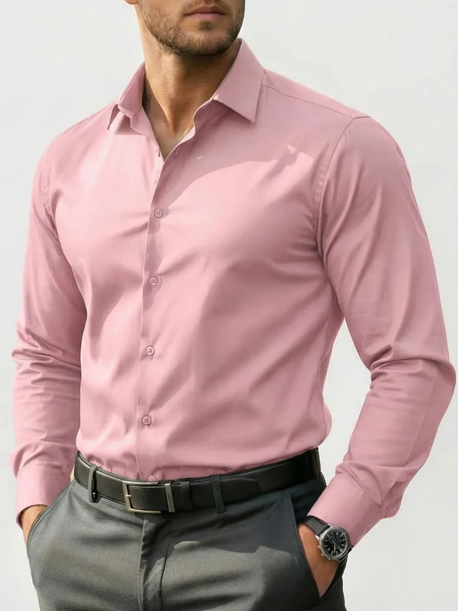 Рубашка классическая с длинным рукавом праздничная