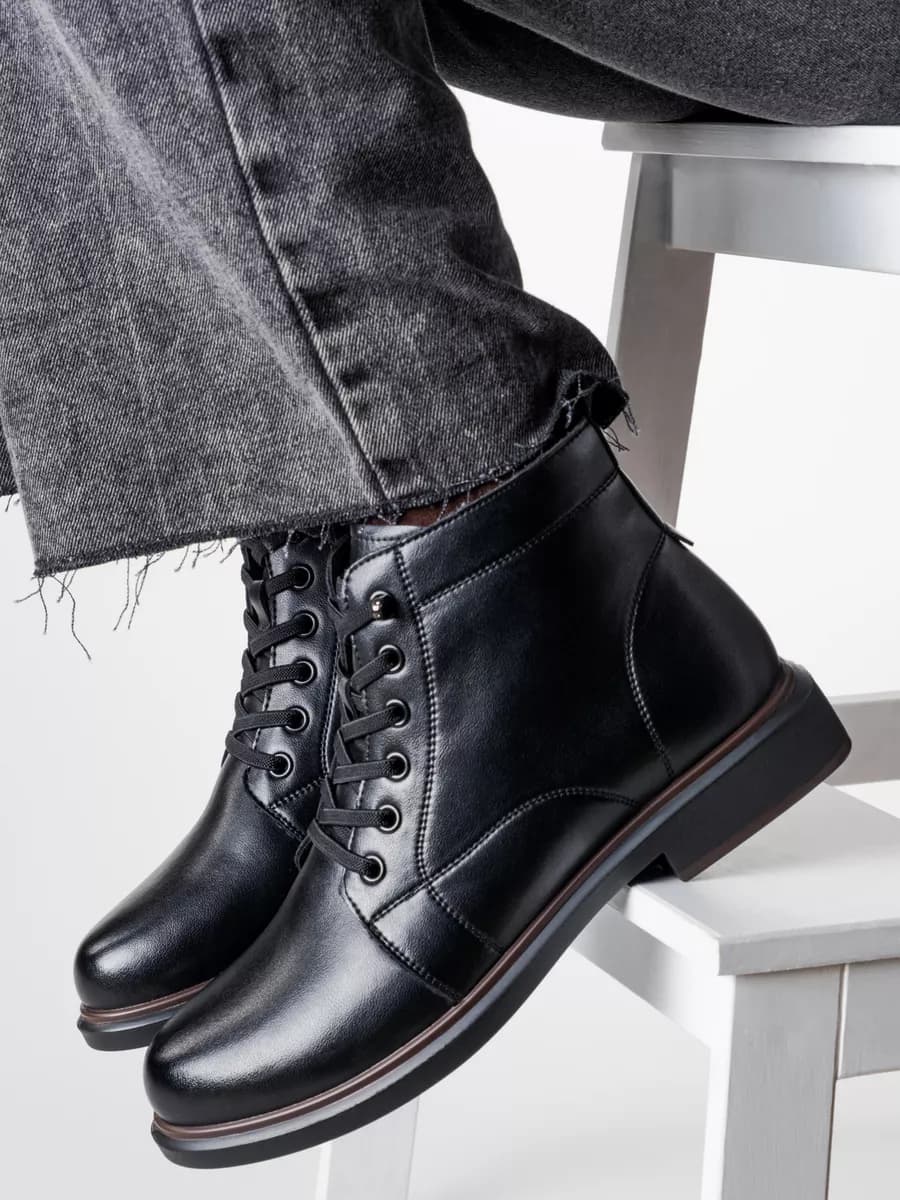 Ботинки из натуральной кожи демисезонные