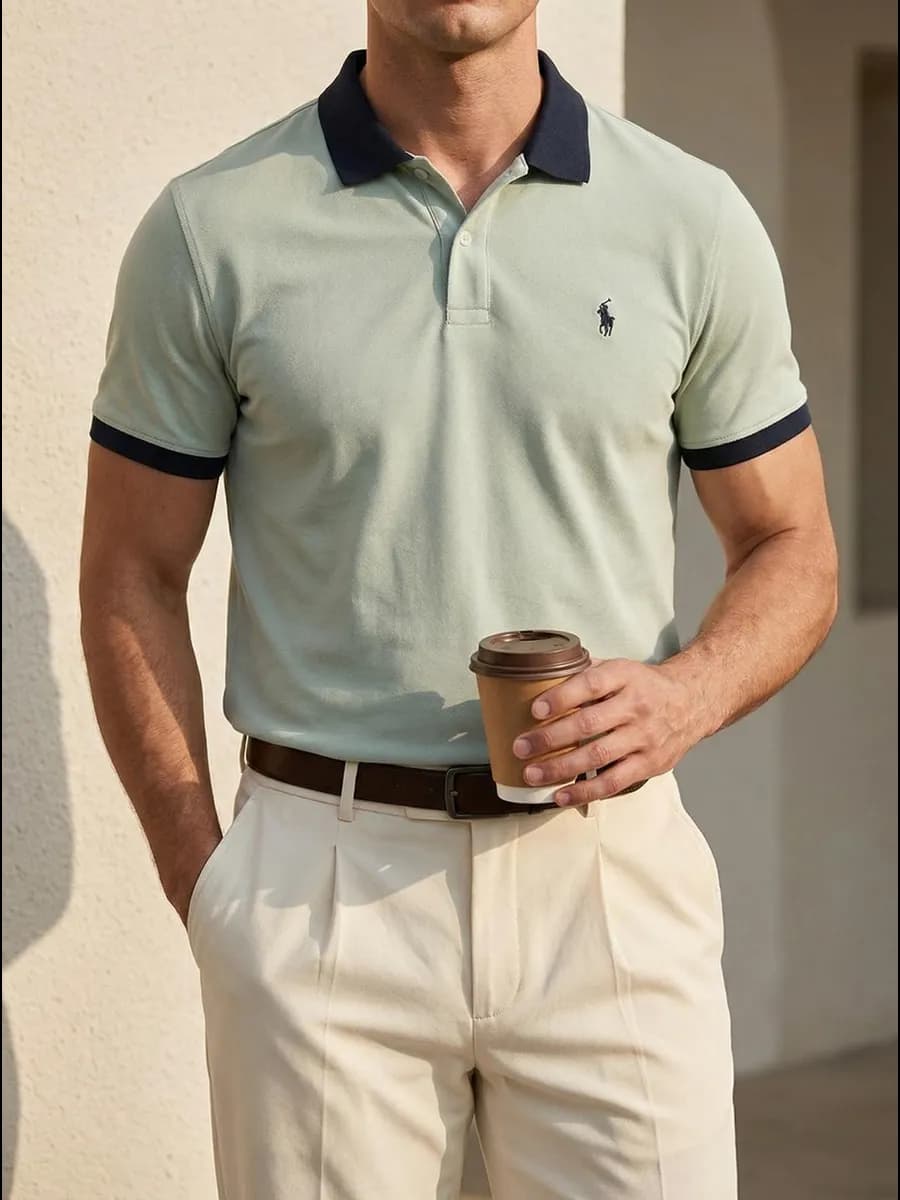 Футболка поло с коротким рукавом