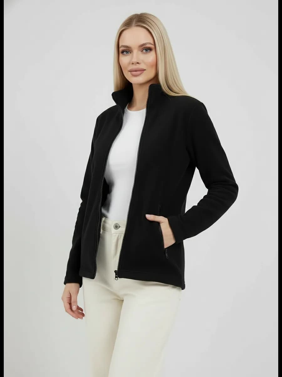 Флисовая кофта на молнии теплая толстовка