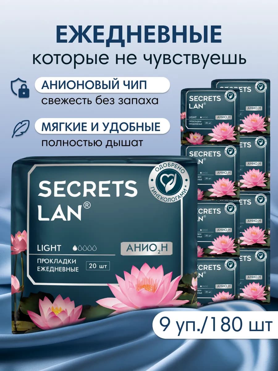 Прокладки ежедневные в индивидуальной упаковке Анион 9 уп