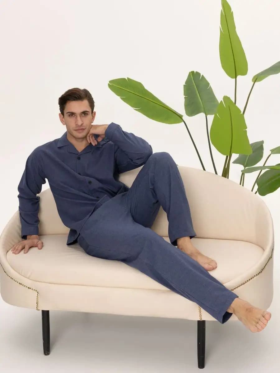 Пижама новогодняя мужская со штанами