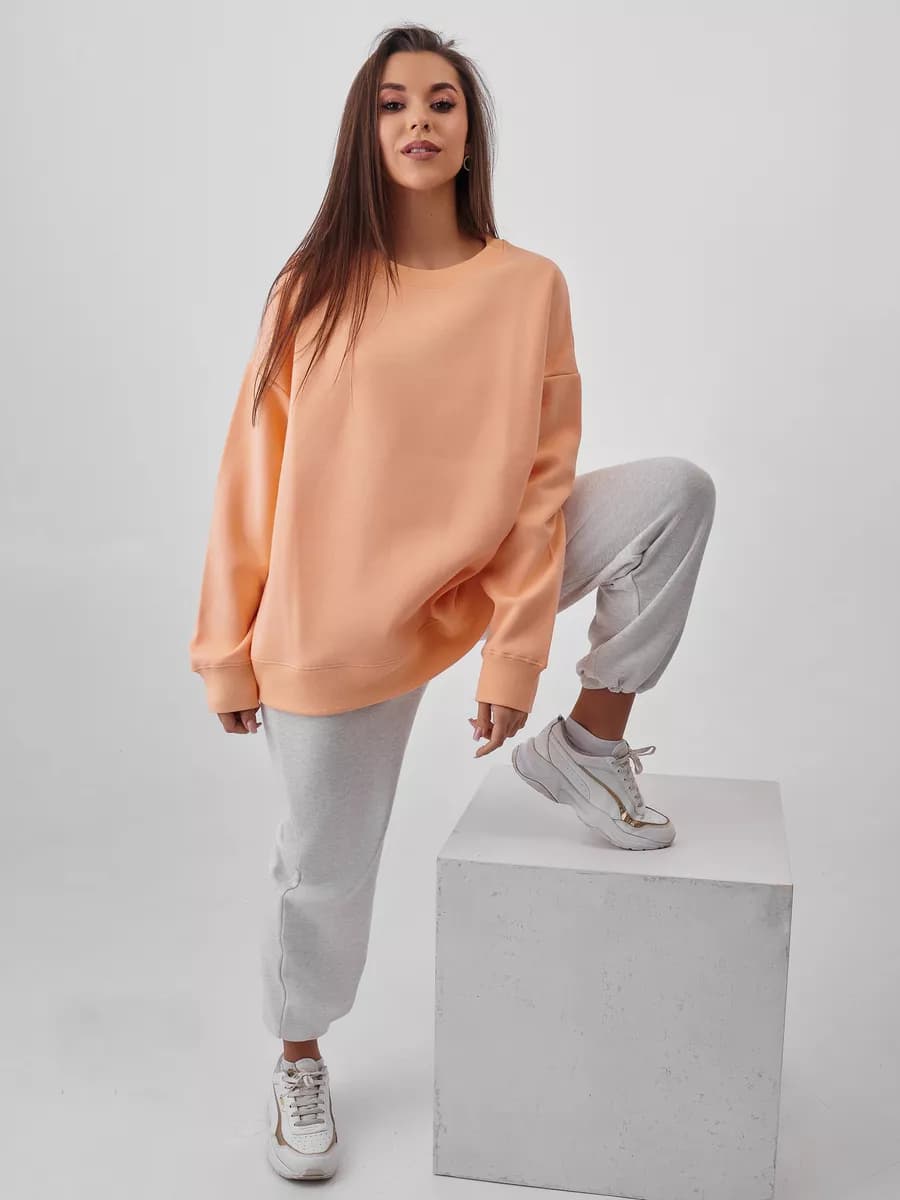 Свитшот оверсайз базовый толстовка