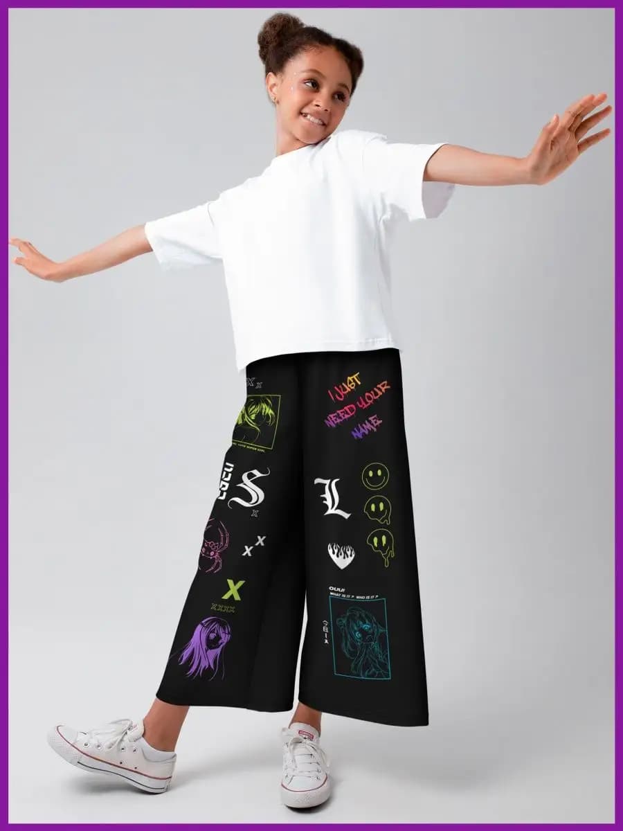 Кюлоты широкие прямые брюки палаццо