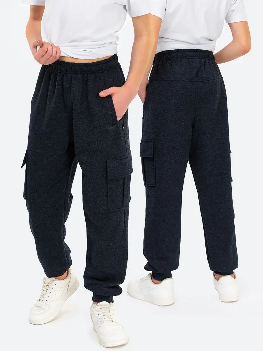 Брюки джоггеры оверсайз спортивные школьные с карманами