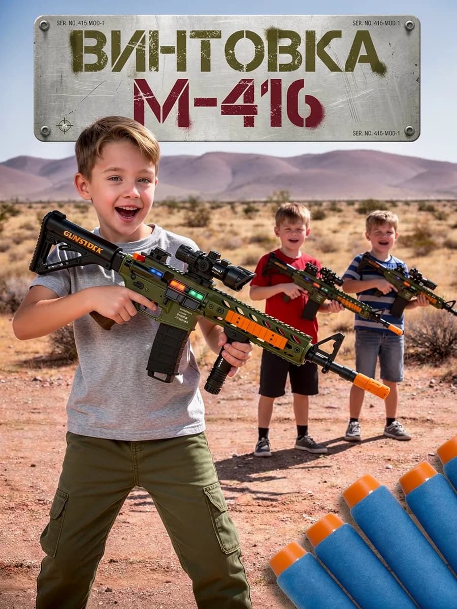 Снайперская винтовка М-416 игрушечное оружие с пулями