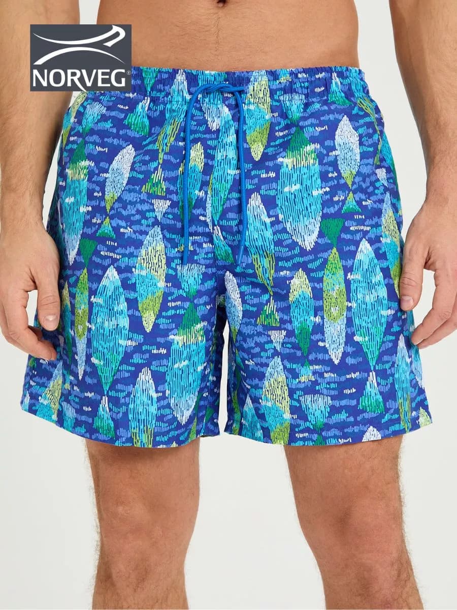 Шорты плавательные с сеточкой и карманами пляжные