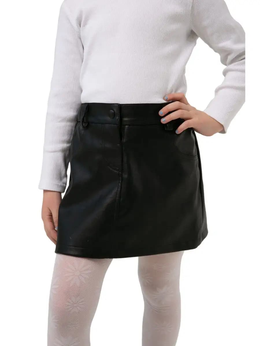 Юбка кожаная