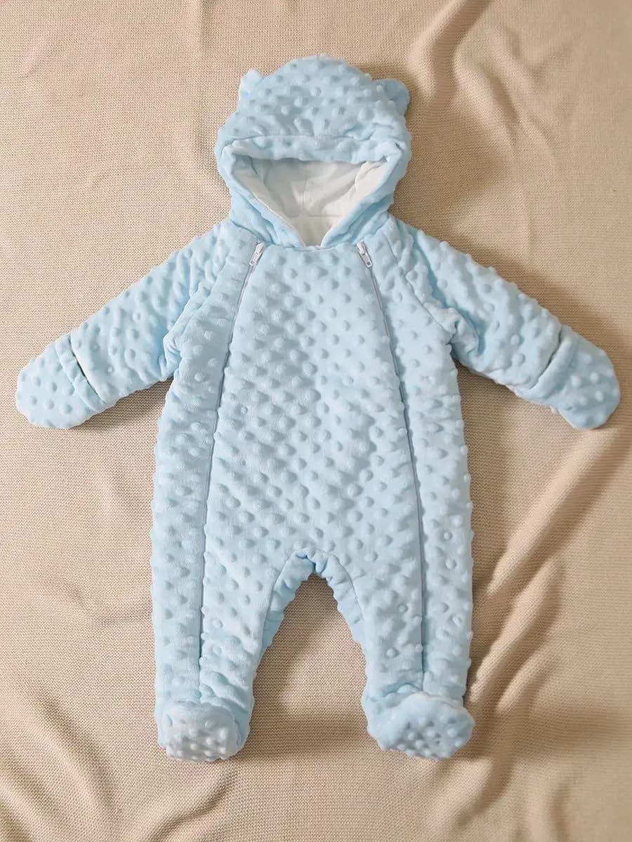 Комбинезон утепленный для новорождённых с рукавичками