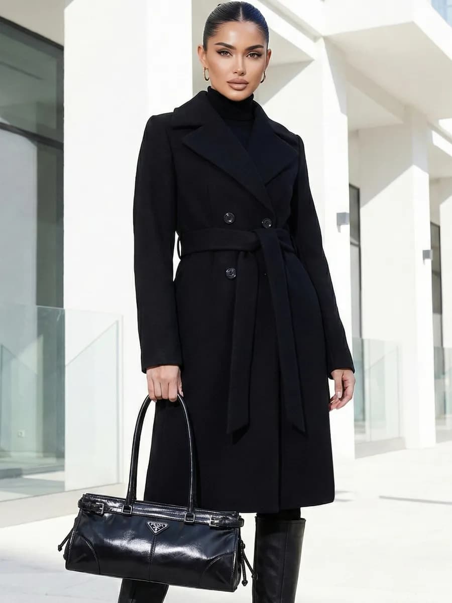 Пальто приталенное демисезонное