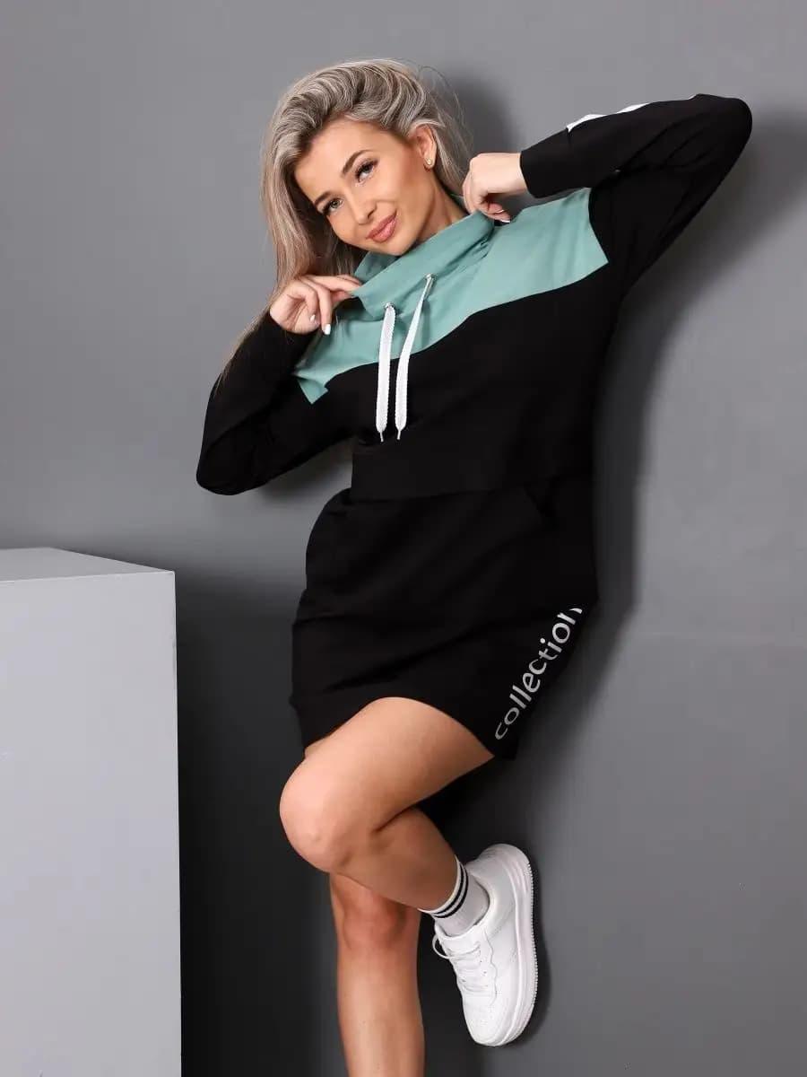 Платье женское с длинным рукавом больших размеров