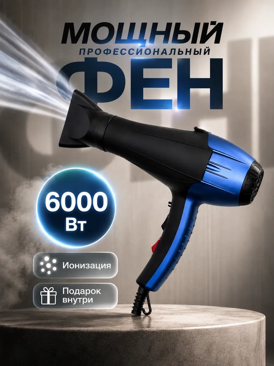 Фен для волос профессиональный с ионизацией
