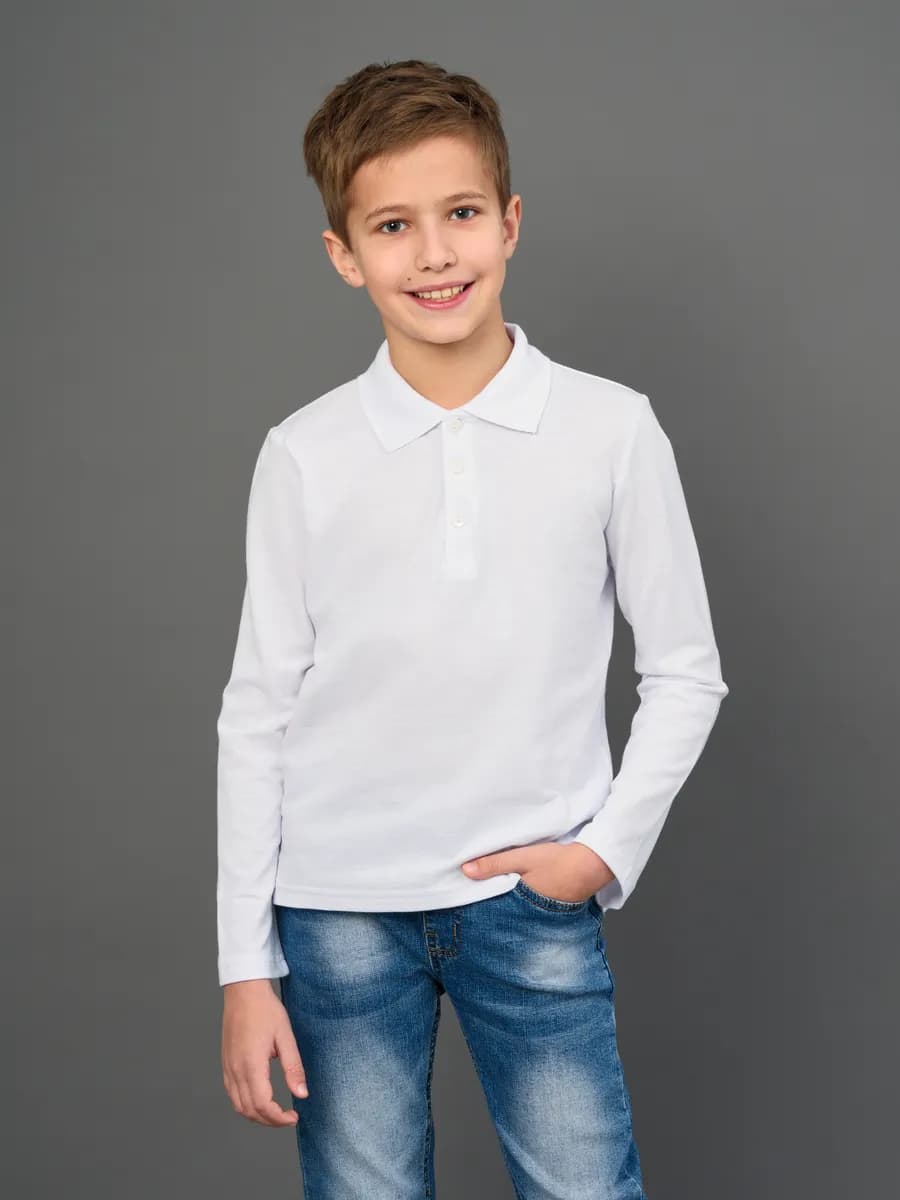 Поло с длинным рукавом