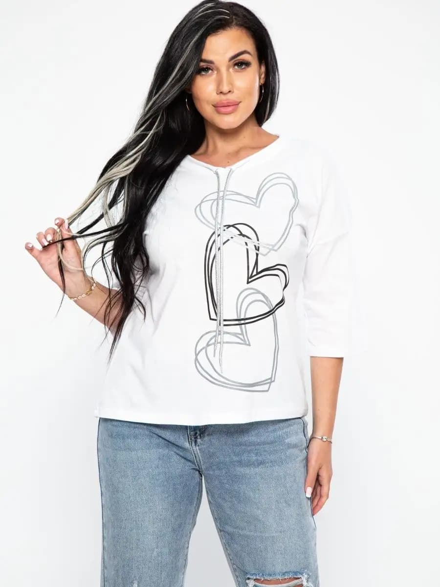 Туника с принтом большие размеры