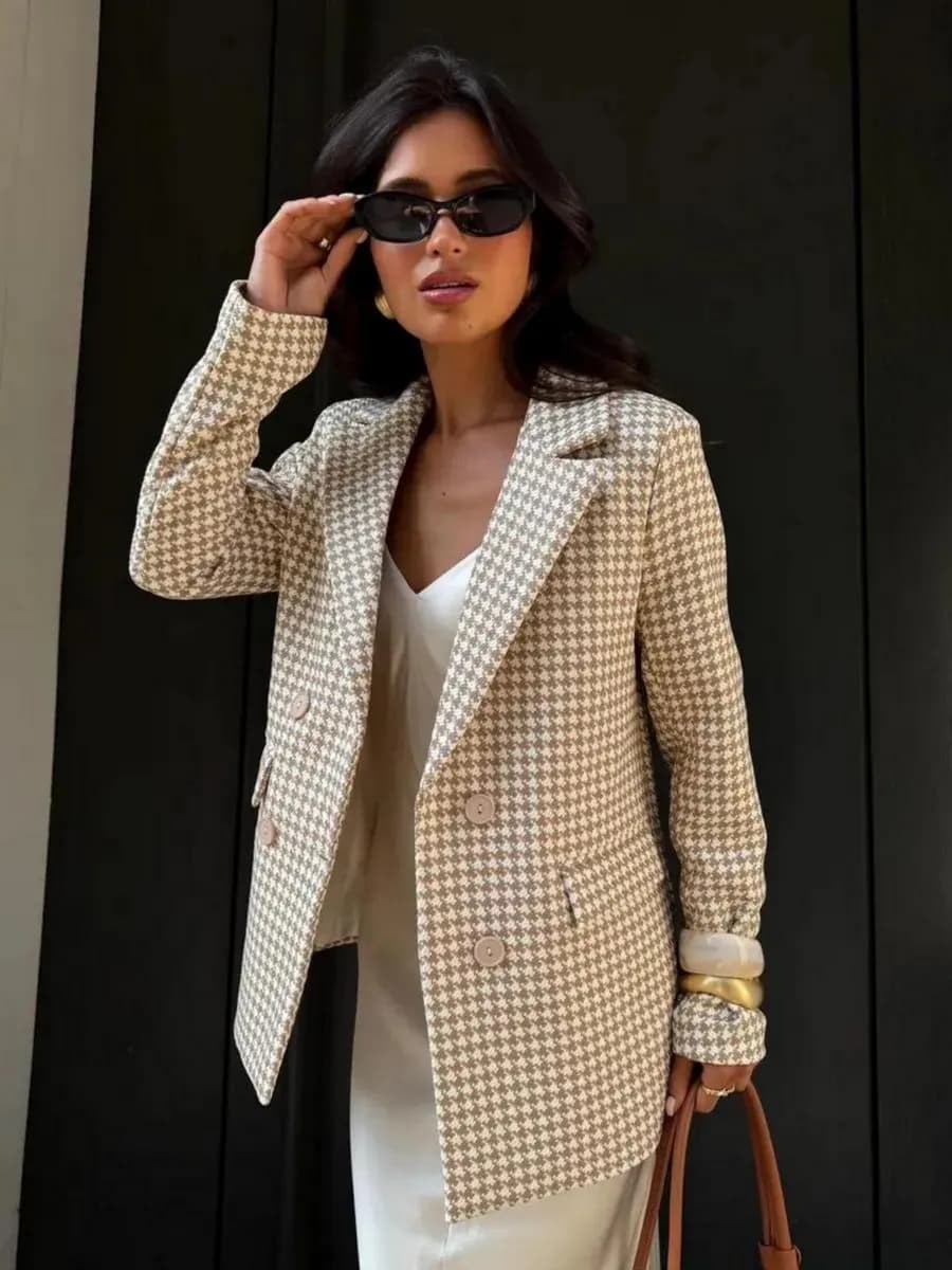 Пиджак оверсайз блейзер удлиненный жакет - фото 1