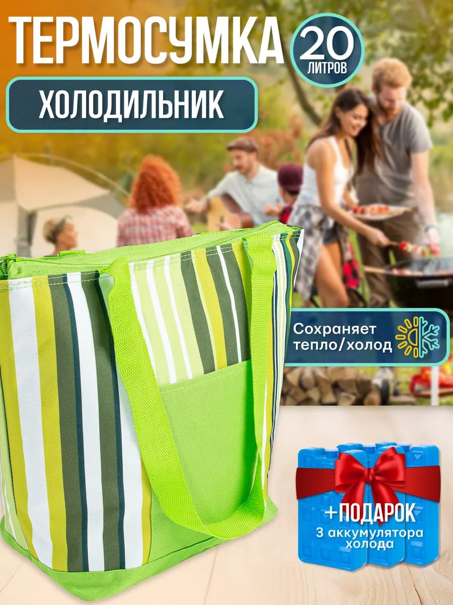 Сумка холодильник с аккумуляторами холода 20л