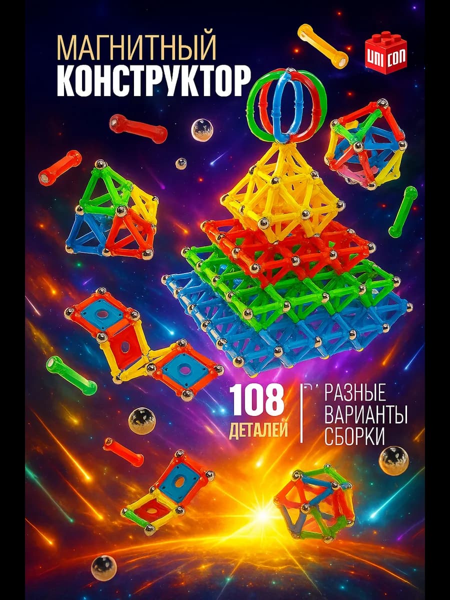 Магнитный конструктор развивающие игрушки для детей