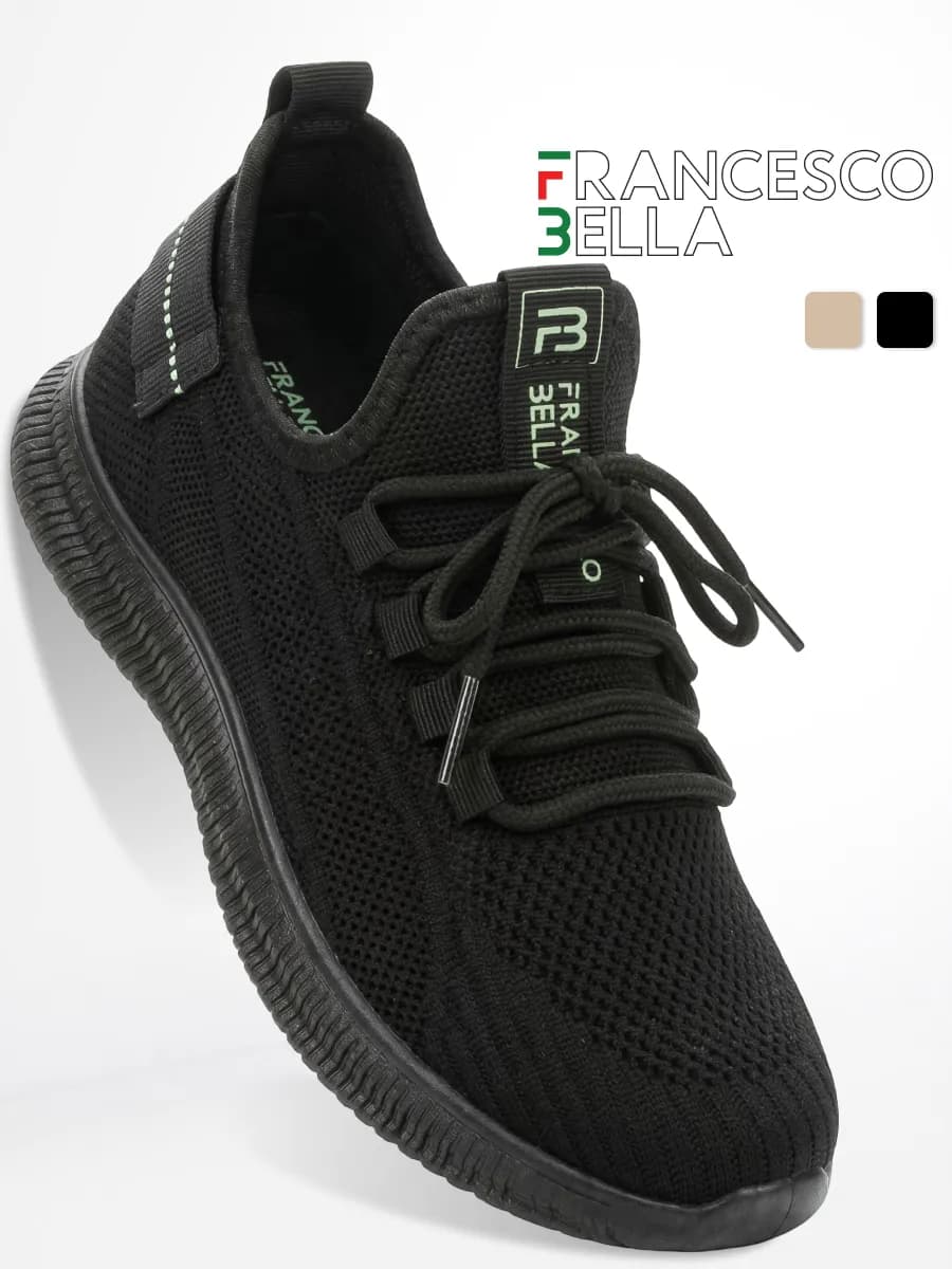 Кроссовки женские текстильные для фитнеса черные дышащие