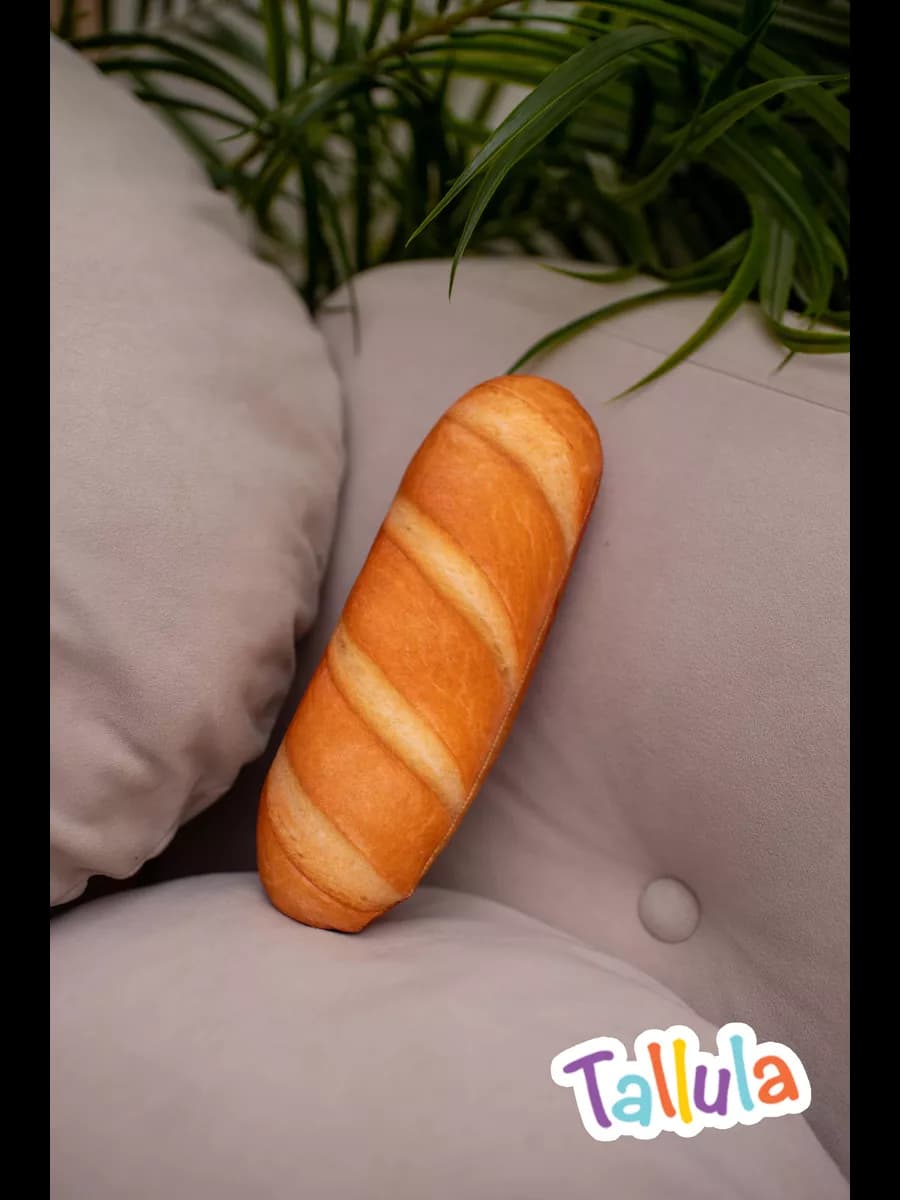 Игрушка антистресс батон хлеб подушка мягкая, 23 см